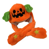 Maxbell Plush Ear Moving Jumping Hat Cap Comfortable Earflaps for Halloween Birthday Orange