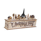 Maxbell Wooden House Warm White Building Set Landscape Decor for Party Ornament Style B