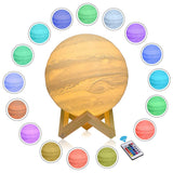 Maxbell 3D Print Light Moon Lamp Night Light Remote/Touch Control USB Rechargeable Type 1