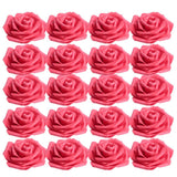 Maxbell 100pcs PE Foam Rose Flower Heads Artificial Rose Flowers 8cm Red