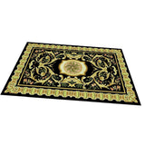 Max European Rugs Rubber Backed Non Skid Rug Floor Mat,160x120cm Black