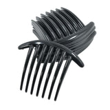 Max 10 Pieces 7 Teeth DIY Hair Side Comb Hair Clips Slide for Women Girls Black