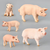 Maxbell Plastic Piggy Model Figurine Action Figure Kids Toy Gift Ornament Set of 5