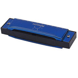 Max Maxb 10 Holes C Key Harmonica Mouth Organ Musical Instrument Dark Blue