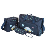 Maxbell 4Pcs Mummy Tote Baby Nappie Diaper Changing Bags Sets Dark Blue