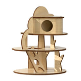 Maxbell Hamster Hideout House Guinea Pig Hut Cage Accessories Mouse Hideaway for Pet Three Layers
