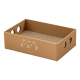 Maxbell Cat Scratch Pad Large Cat Cardboard House for Cats to Grind Paws Indoor Cats Style A