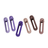 Maxbell 6Pcs Alligator Hair Barrettes Hair Clips Hair Accessories for Girls Women Brown Purple