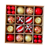 Maxbell Christmas Ball Ornaments Electroplating Ball Hanging for Indoor Party Decor style F