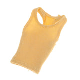 Maxbell 1/12 Women Vest Handmade Doll Clothes for 6in Female Action Figures Dress up Yellow