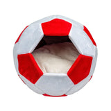 Maxbell Pet Bed Football Shaped Warms Pet House for Outdoor Indoor Supplies Red Large