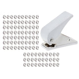 Maxbell Portable Dart Flight Punch with O Rings Darts Retainer Dart Flight Puncher punch and 100 rings