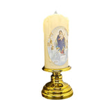 Maxbell Flameless Electronic Candles Lamp LED Prayer for Larterns Wedding Decoration holy family