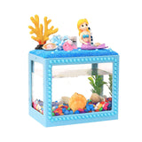 Maxbell DIY Aquarium for Kids Micro Blocks Art Craft Kit Desktop Decoration Ornament Mermaid