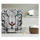 Max Extra Long Fabric Bath Shower Curtain 12 Hooks Bathroom Use Tiger