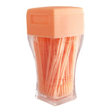 Maxbell 200Pcs Double Head Interdental Brush Dental Floss Teeth Oral Clean  Rose Red