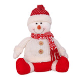 Maxbell Cute Christmas Doll Sitting Figurines Toys for Party Holiday Celebration Snowman