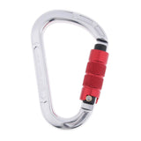 Maxbell 22KN Screw Gate Auto Locking Carabiner Quickdraw for Climbing Rappelling Auto Silver