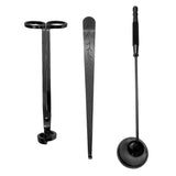 Maxbell 3x Stainless Steel Candle Wick Trimmer Snuffer Wick Dipper Accessories Black