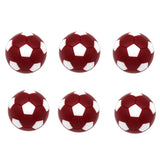 Maxbell 6pcs 32mm Table Soccer Football Foosball Balls Fussball Replacement Dark Red