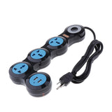 Maxbell Charging Power Strip,Changeable 3 Pins Strip Socket US 4 Outlets with USB