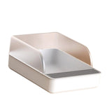 Maxbell Cat Litter Box Kitty Litter Pan High Sided Rim Deep Toilet for Small Cats