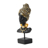 Maxbell African Woman Bust Statue Women Sculpture Tribal Lady Figurine for Decor