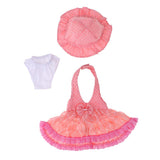 Maxbell 3pcs Princess Dress Suit Party Dress for 18'' l doll Clothes  Orange