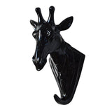 Max Wall Mounted Resin Animal Hooks Coat Hat Hanger Holder Black Giraffe