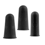 Maxbell 3x Finger Thumb Cots Non Slip Gloves Finger Sleeves Fingertip Cover Silicone black