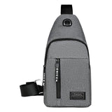 Maxbell Fashion Mens Chest Bag Lightweight Outdoor Sports Waterproof Shoulder Bag Gray