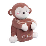 Maxbell Cute Tissue Box Holder Tissue Box Interior Accessories Decoration Brown Monkey