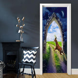 Max 2pcs 3D Removable Art Door Murals Decals Wall Stickers for Home DIY Decor S2 - Aladdin Shoppers