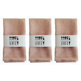 Maxbell 3 Pieces Washable Cloth Napkins Dining Table Mat Tableware Mat for Decor Pink