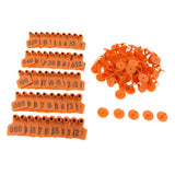 Max Plastic Livestock Ear Tag for Goat Sheep Pig Dog Number 1 to 100 Orange