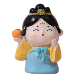 Maxbell Cute Girl Figurine Resin Gift Miniature Small Figure for Office Bedroom Home Style D