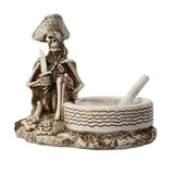 Maxbell Creative Pirate Skull Ashtray Home Store Halloween Statue Resin Sculptures