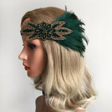 Maxbell Feather Headband Gatsby 1920s Flapper Fascinator Party Bridal Prom Headpiece