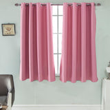 Max Solid Color Blackout Window Curtains Panels for Bedroom Pink 52x45inch - Aladdin Shoppers