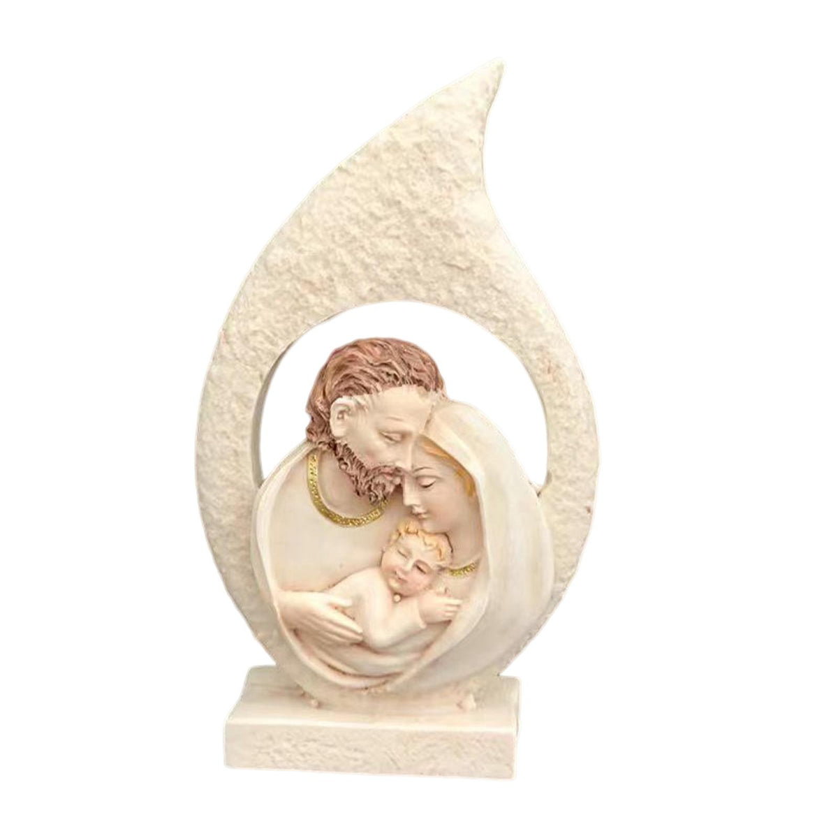 Maxbell Resin Holy Family Figure Tabletop Statue Decorative for Table Desktop Decor