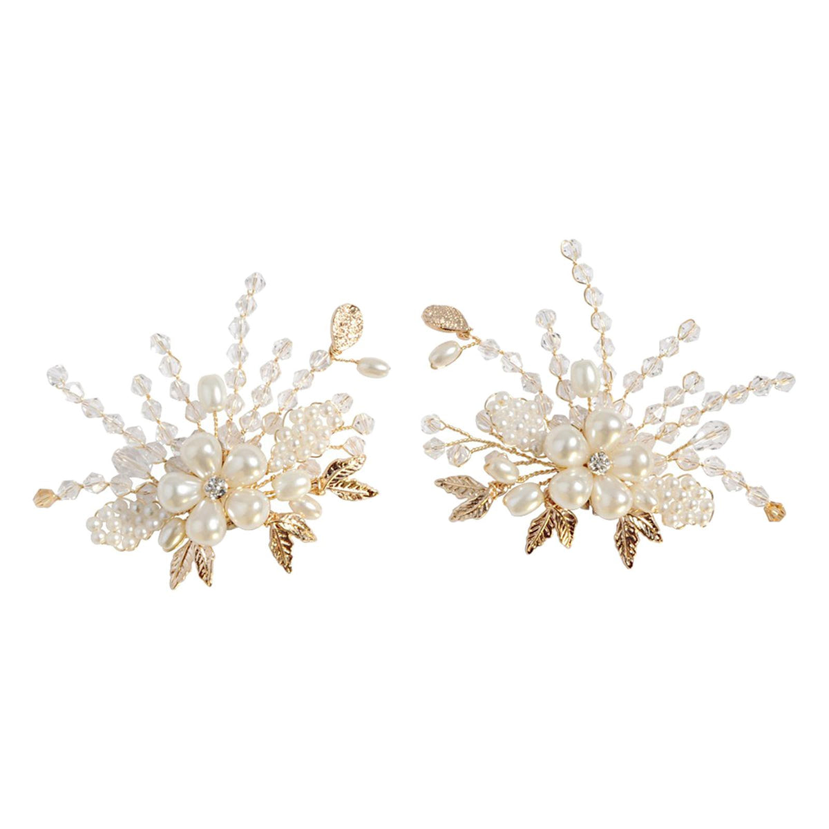 Maxbell 2Pcs Bridal Shoe Clips Charms DIY Accessories for Banquet Sandals Flats