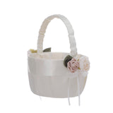 Maxbell Maxbell Wedding Flower Girl Basket Ribbon white Photography Accs Multi Use