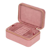 Maxbell Jewelry Organizer Box Large Capacity for Watch Valentines Day Women Girls Dark Pink