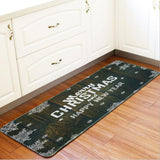 Maxbell Christmas Style Non Slip Floor Mat Carpet Area Rug Snowflake Wooden Board