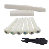 Maxbell Classical Guitar Bridge Saddle Cattle Bone 6 String Slotted Nut New