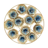 Maxbell Metal Wall Art Decor, Modern Flower Sculpture for Sofa Background Bedroom Coloful