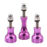 Maxbell Knob Thumb Screw Bolt Nut with Caps for GoPro HE HERO & HD HERO & HD HERO3 Purple