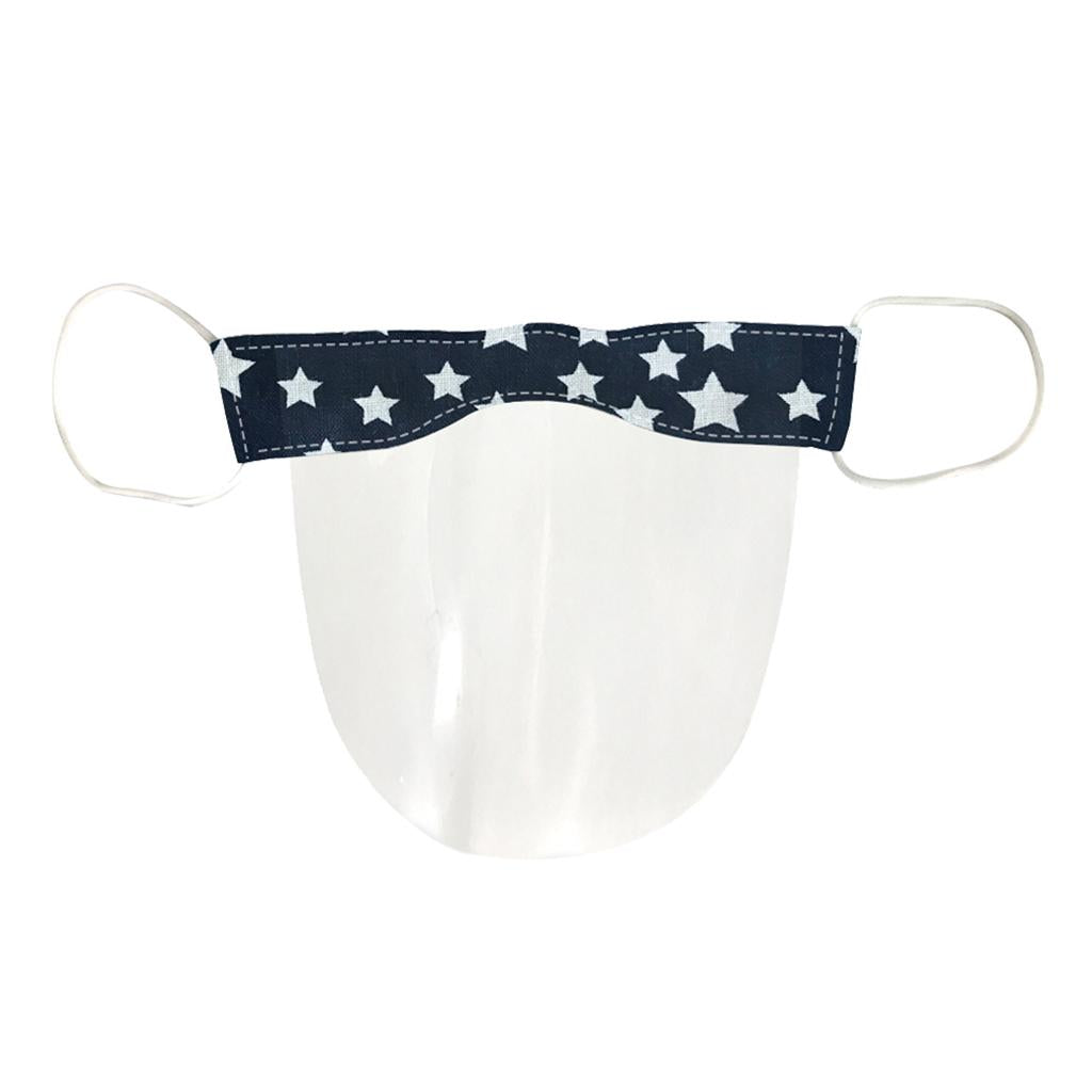 Maxbell Mini Reusable Face Cover Transparent Shield Safety Mouth Shield Star