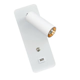 Maxbell Simple Wall Lamp Adjustable Direction Wall Sconce for Home Bar White