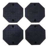 Max Maxb 4PCS Heavy Duty Rubber Car Lift Arm Pads Equipment Kit Black Octagon